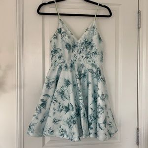 Semi formal mini dress - floral pattern